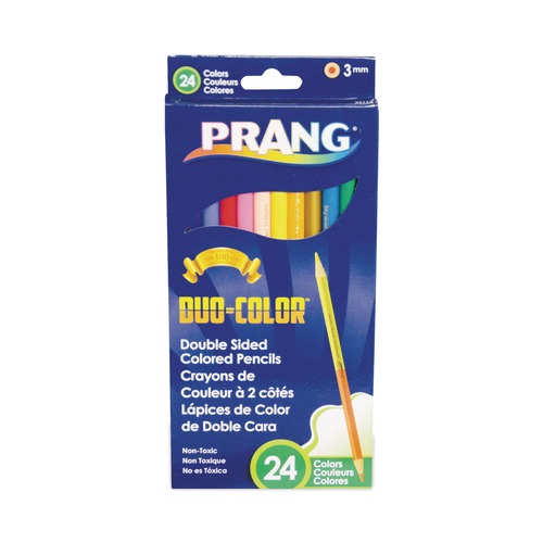 Pencils | Prang X22112 3 mm 2B Duo-Color Colored Pencil Sets - Assorted Lead and Barrel Colors (12/Set) image number 0