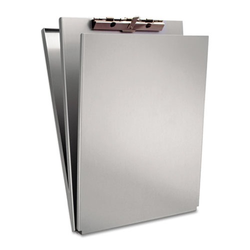 Office Jansan | Saunders 10017 0.5 in. Clip Capacity Holds 8.5 in. x 11 in. Sheets A-Holder Aluminum Form Holder - Silver image number 0
