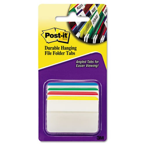  | Post-it Tabs 686A-1 2 in. Wide 1/5-Cut Lined Angled Tabs - Assorted Primary Colors (24/Pack) image number 0