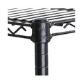 Office Jansan | Alera ALESW653618BA 36 in. x 18 in. x 72 in. 5-Shelf Wire Shelving Kit with Casters and Shelf Liners - Black Anthracite image number 9