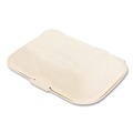 Food Service | Boardwalk BWKHINGE96NPFA 6 in. x 3 in. x 9 in. Bagasse PFAS-Free Hinged Lid Food Containers - Tan (250/Carton) image number 2