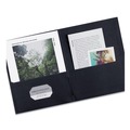 Office Jansan | Avery 47988 40 Sheet Capacity 11 in. x 8.5 in. Two-Pocket Folder - Black (25/Box) image number 2