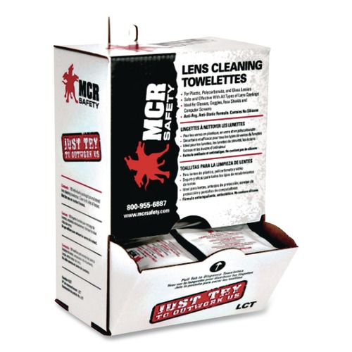  | MCR Safety LCT Lens Cleaning Towelettes (100/Box) image number 0