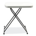 Folding Tables | Alera 65604 25.6 in. x 17.7 in. x 19 in. to 28 in. Rectangular Height-Adjustable Personal Folding Table - White Top/Dark Gray Legs image number 4