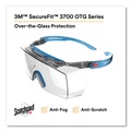 Safety Glasses | 3M SF3701XSGAF-BLU SecureFit 3700 OTG Series Protective Eyewear - Blue Plastic Frame Clear Polycarbonate Lens image number 2