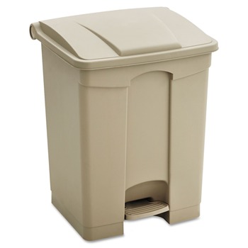 Safco 23 Gallon Large Capacity Plastic Step-On Receptacle - Tan