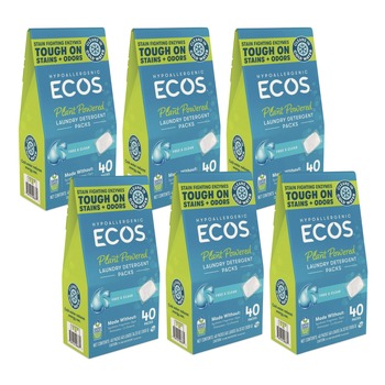 ECOS Laundry Detergent Packs - Free and Clear (6/Carton)