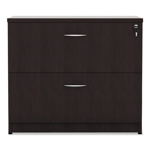  | Alera ALEVA513622ES Valencia Series 34 in. x 22.75 in. x 29.5 in. Legal/Letter-Size 2-Drawer Lateral File - Espresso image number 0