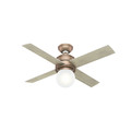 Hunter 50277 44 in. Hepburn Satin Copper Ceiling Fan with Light Kit and Wall Control image number 1