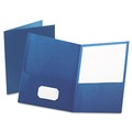 Office Jansan | Oxford 57502EE Twin-Pocket Folder Embossed Leather Grain Paper - Blue (25/Box) image number 0