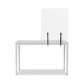 Office Furniture Accessories | MasterVision GL0701393 Protector Series 23.6 in. x 0.16 in. x 35.4 in. Frameless Glass Desktop Divider - Clear/Aluminum (1/Carton) image number 4