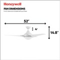 Ceiling Fans | Honeywell 51804-45 52 in. Remote Control Contemporary Indoor LED Ceiling Fan with Light - Bright White image number 1