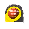 Tape Measures | Great Neck 95005 ExtraMark 1 in. x 25 ft. Steel Power Tape - Orange/Black image number 2