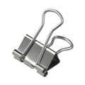 Office Jansan | Universal UNV11240 Binder Clips with Storage Tub - Small, Silver (40/Pack) image number 1