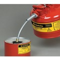Containers | Justrite 7225120 AccuFlow 2.5 Gallon 5/8 in. Type II Metal Hose Steel Safety Can for Flammables - Red image number 2