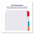 Office Jansan | Avery 11220 Big Tab 11.13 in. x 9.25 in. 5-Tab Single-Sided Copper Edge Reinforcing Insertable Divider - Assorted Tabs/White (1-Set) image number 6