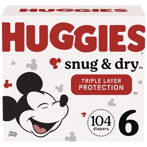 Cleaning & Janitorial Supplies | Kimberly-Clark 56459 Sung and Dry 35 lbs. and Up Diapers - Size 6 (104/Carton) image number 0