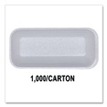 Food Trays, Containers, and Lids | GEN 15WH 8.38 in. x 3.94 in. x 1.1 in. #1.5 Meat Trays - White (1000/Carton) image number 1