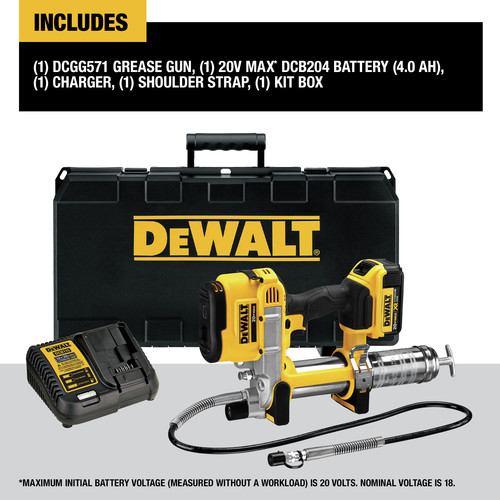 Dewalt 20V MAX Lithium Ion Cordless Grease Gun Kit 4 Ah CPO Outlets