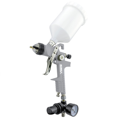Paint Sprayers | NuMax SPS14 Pneumatic 1.4mm Tip HVLP Gravity Feed Spray Gun with 600cc Plastic Cup image number 0
