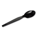 Cutlery | Dixie TH517 Heavyweight Plastic Cutlery Teaspoons - Black (1000/Carton) image number 1
