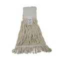 Customer Appreciation Sale - Save up to $60 off | Boardwalk BWK524C 24 oz. Pro Loop Web/Tailband Premium Saddleback Cotton Mop Head - White (12/Carton) image number 0