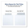 Office Jansan | Avery 11223 Big Tab 11.13 in. x 9.25 in. 8-Tab Insertable Dividers - Clear Tabs/White (1-Set) image number 5