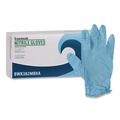 Disposable Gloves | Boardwalk 382MBXA 5 mil. Disposable Examination Nitrile Gloves - Medium Blue (100/Box) image number 0