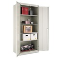  | Alera CM7824LG 36 in. x 24 in. x 78 in. Assembled High Storage Cabinet with Adjustable Shelves - Light Gray image number 1