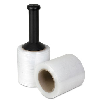 Universal 5 in. x 1000 ft. 20 microns (80-Gauge) Handwrap Stretch Film with Reusable Dispenser - Clear (12/Carton)