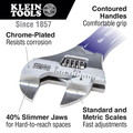 Klein Tools D86936 8 in. Adjustable Slim-Jaw Wrench image number 1