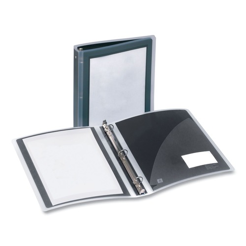 Office Jansan | Avery 17637 3 Round Rings 1.5 in. Capacity 11 in. x 8.5 in. Flexi-View Binder - Black image number 0