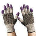 Work Gloves | Ansell KIM97430 220 mm Length G60 PURPLE NITRILE Cut Resistant Glove - Small/Size 7, Blue/White (12/Carton) image number 4