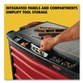  | Rubbermaid Commercial FG773488BLA Five-Drawer 32.63 in. x 19.9 in. x 33.5 in. Mobile Workcenter - Black/Red image number 6