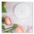 Cutlery | Dart 10FTL 10 oz. Lift N' Lock Plastic Hot Cup Lids - White (1000/Carton) image number 5