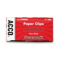 Office Jansan | ACCO A7072585G Nonskid Paper Clips - Silver Jumbo (1000/Pack) image number 1