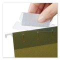Office Jansan | Universal UNV42215EE 2.25 in. Wide 1/5-Cut Tabs Hanging File Folder Plastic Index Tabs - Clear (25/Pack) image number 3