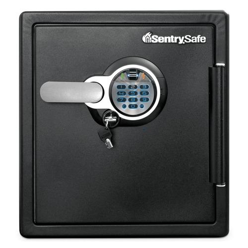 Customer Appreciation Sale - Save up to $50 off! | SentrySafe SFW123BSC 16.3 in. x 19.3 in. x 17.8 in. 1.23 cu. ft. Fire-Safe with Biometric and Keypad Access - Black image number 0