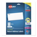  | Avery 05267 Easy Peel Laser Printer 0.5 in. x 1.75 in. Address Labels with Sure Feed Technology - White (80/Sheet, 25 Sheets/Pack) image number 0