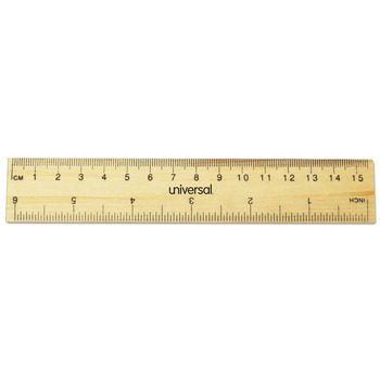 Universal 6 in. Long Standard/Metric Flat Wood Ruler (2/Pack)