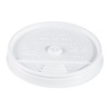 Food Trays, Containers, and Lids | Dart 16UL Sip-Thru Lid Plastic Lids for 16 oz. Hot/Cold Foam Cups - White (1000/Carton) image number 0