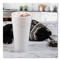 Cutlery | Dart 24J16 Hot/Cold Foam 24 oz. Drink Cups - White (500/Carton) image number 6