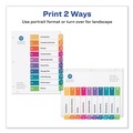 Office Jansan | Avery 11169 Ready Index 11 in. x 8.5 in. 10-Tab 1 to 10 Uncollated Customizable TOC Dividers - Multicolor Tabs/White (24/Box) image number 2