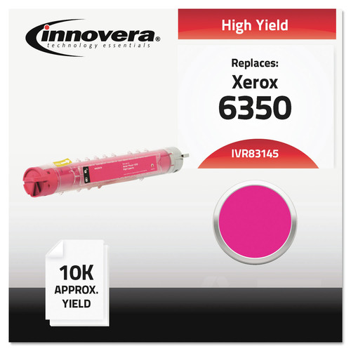 Innovera IVR83145 10,000 Page-Yield Remanufactured Magenta High-Yield Toner, Replacement for Xerox 6350 (106R01145) image number 0