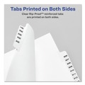 Office Jansan | Avery 11396 11 in. x 8.5 in. 26-Tab Preprinted Legal Exhibit Side 51 to 75 Tab Index Dividers - White (1-Set) image number 5