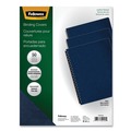  | Fellowes Mfg Co. 52145 11.25 in. x 8.75 in. Executive Leather-Like Unpunched Presentation Cover - Navy (50/Pack) image number 0