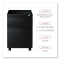 Office Filing Cabinets & Shelves | Alera ALEPBBFBL 14.96 in. x 19.29 in. x 21.65 in. 2-Drawers: Box/File Legal/Letter Left or Right File Pedestal with Full-Length Pull - Black image number 6