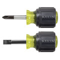 Screwdrivers | Klein Tools 85071 2-Piece Stubby Slotted and Phillips Screwdriver Set image number 0