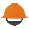  | MSA 10167921 V-Gard 500 Hi-Viz Fas-Trac III 4-Point Vented Hat - Orange image number 1