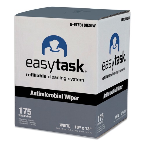 Cleaning & Janitorial Supplies | HOSPECO NETF310QZGW 10 in. x 13 in. 1-Ply Quarterfold Easy Task F310 Wiper - White image number 0